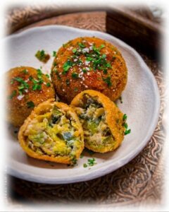 Frittierte Lauchbällchen @Frau Tam-Tam