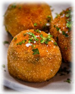 Frittierte Lauchbällchen @Frau Tam-Tam